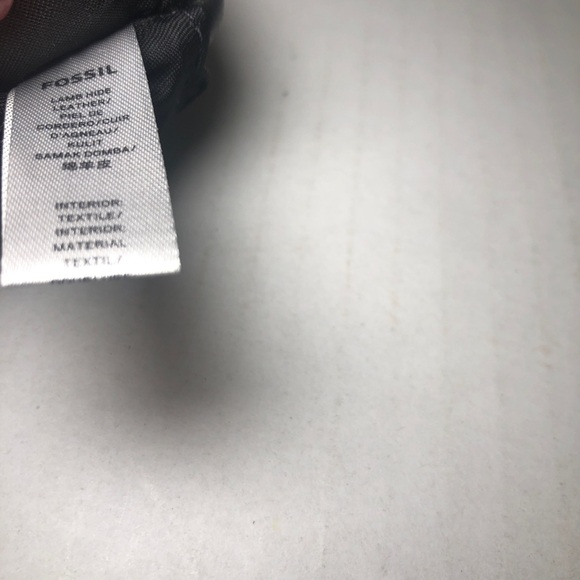 Fossil Wallet Clutch Black Long Live Vintage 1954 Emory Black Lamb Hide Bifold - Picture 11 of 15